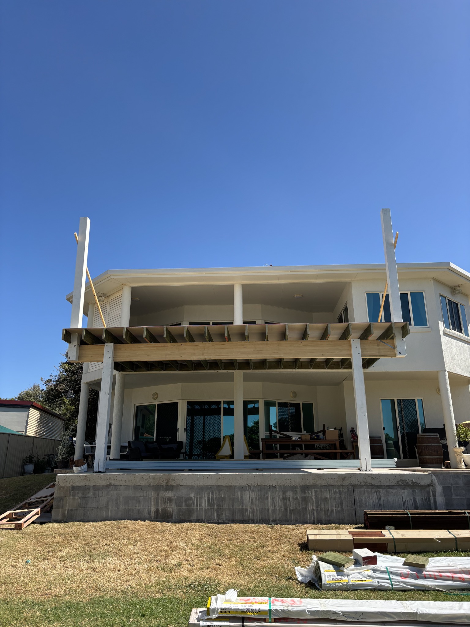Raised deck structure